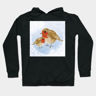 Robin Redbreasts in the Snow Hoodie